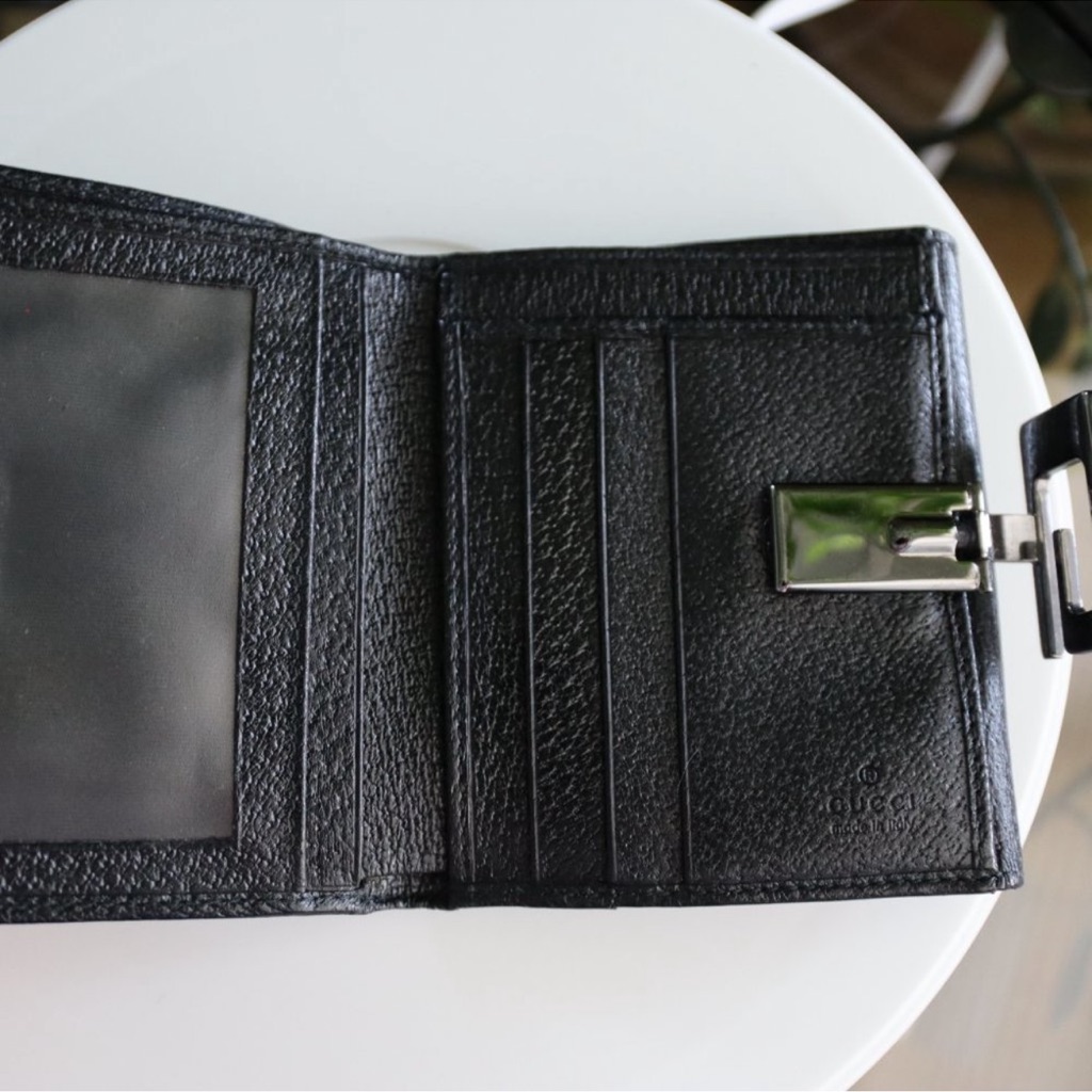 Gucci Black With Silver Hardware Wallet